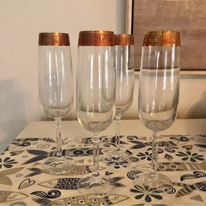 COPY - Vintage Gold Champagne Glasses